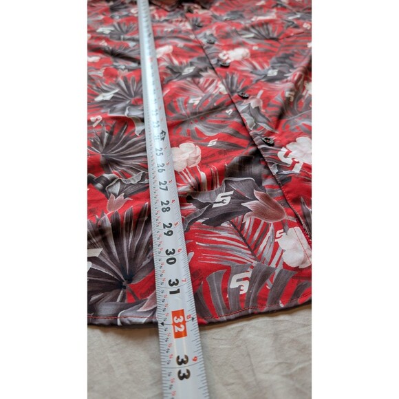 DIXXON Limited Edition Snap On Tools Hawaiian Shirt Men's LARGE Red Floral. - Picture 11 of 11